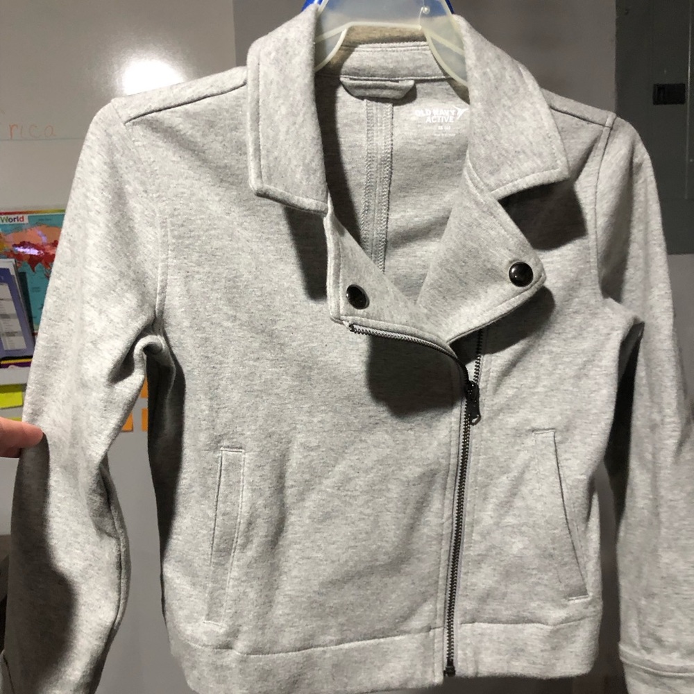 Girls Moto Jacket - jersey knit